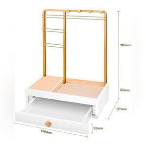 Jewelry Stand Tree with Large White Storage Box